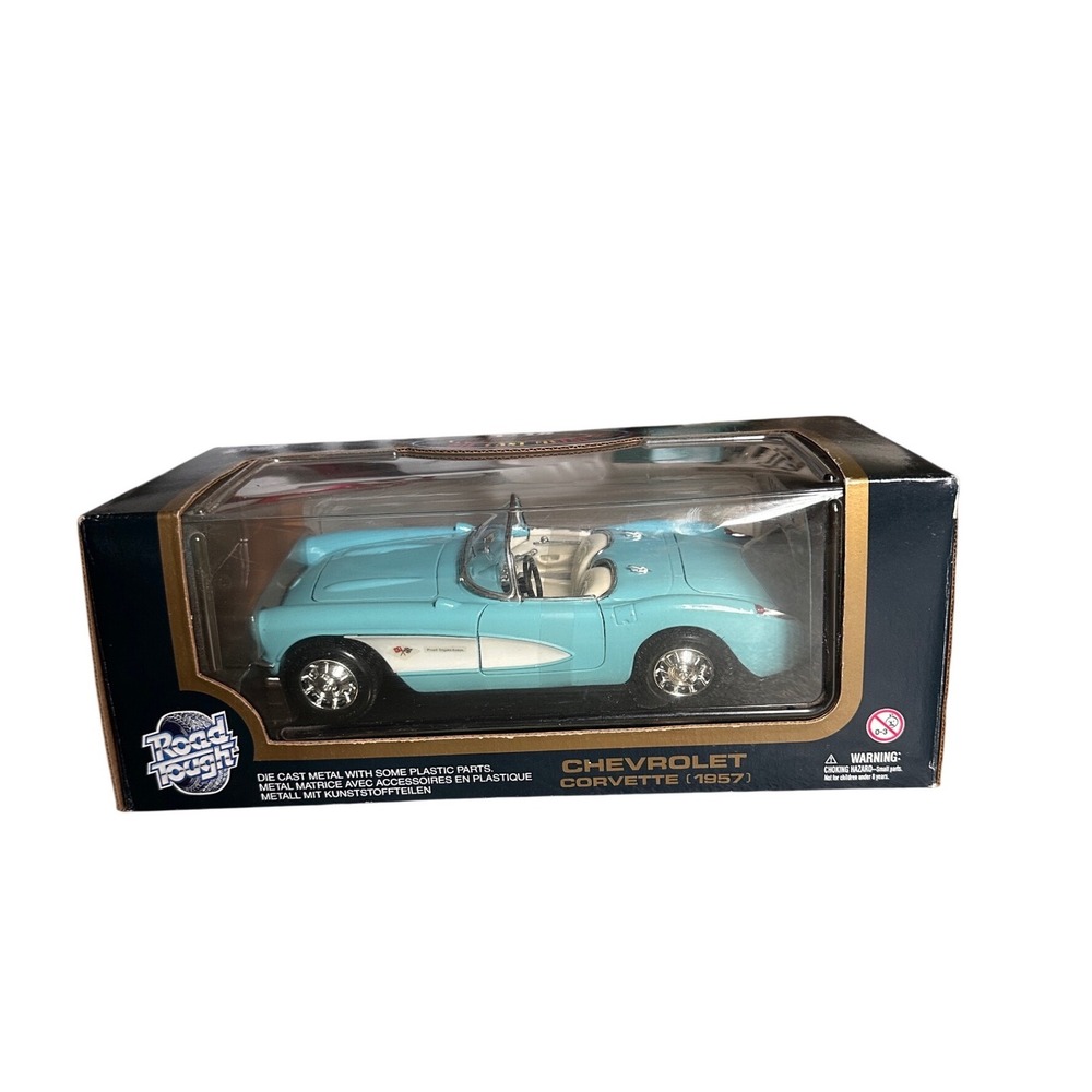 Road Tough 1957 Chevrolet Corvette Roadster 1:18 Scale Die Cast Turquoise